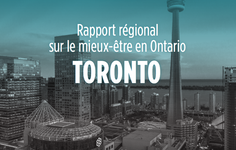Region de Toronto: Title text with image of downtown Toronto in the background