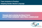 Title card: Trans Inclusion in Practice: Adopting Gender-neutral Language